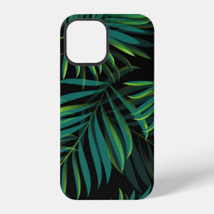 Green tropical palm leaves. Seamless pattern graph iPhone 12 Case