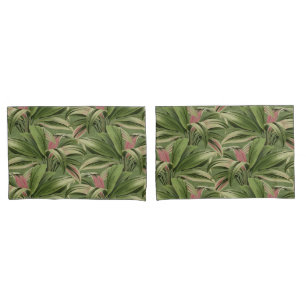 Green Tropical Palm Pillowcase