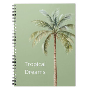 Green Tropical Palm Tree Notebook