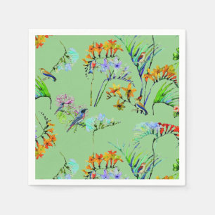 Green Tropical Paradise Party Napkins