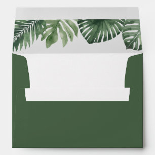 Green Tropical Safari Invitation Envelope