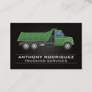 Green Truck Driver Logistics Business Card