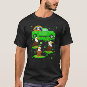 Green Truck Leprechaun Hat Bald Eagle Bird St. Pat T-Shirt