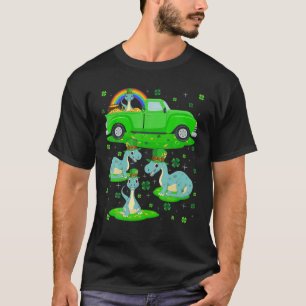 Green Truck Leprechaun Hat Brontosaurus St. Patric T-Shirt