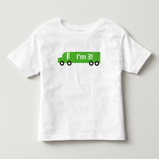 Green Truck: Third Birthday Tee (Front)