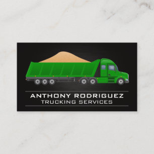 Green Truck Trucking Services Business Card