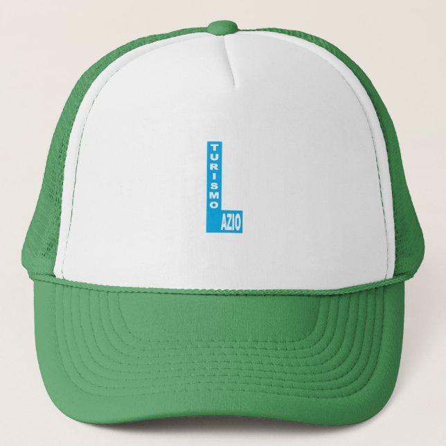 Green Trucker cap DESIGN LAZIO TURISMO (Front)