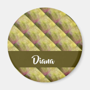 Green tufted patterned magnet
