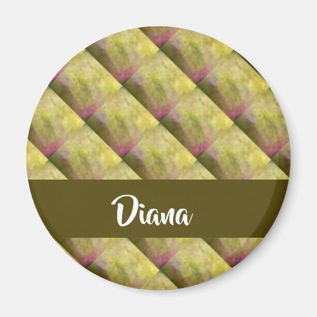 Green tufted patterned magnet (Front)
