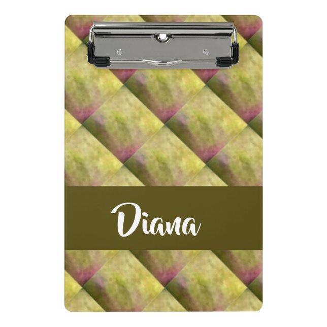 Green tufted patterned mini clipboard (Front)