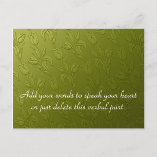 Green Tulips Postcard