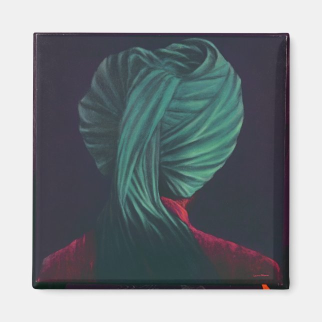 Green Turban Magnet (Front)