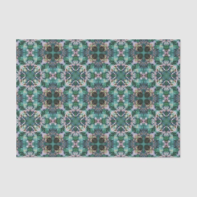 Green-turquoise ornament tissue paper (Front)