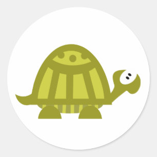 Green Turtle Classic Round Sticker