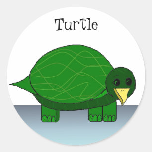 Green Turtle Classic Round Sticker