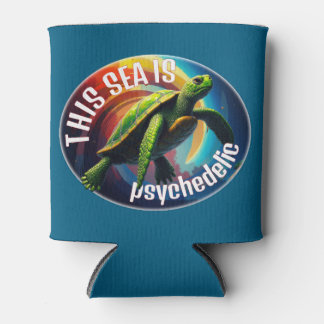 Green Turtle Floating in the astral plane Can Cooler