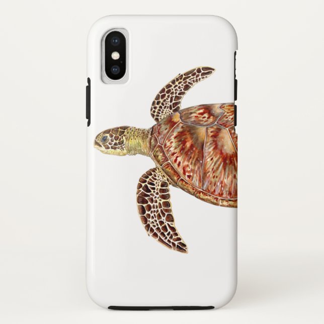 Green turtle - green Turtle Chelonia mydas Case-Mate iPhone Case (Back)