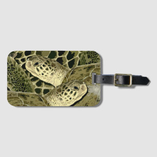 Green Turtle Luggage Tag