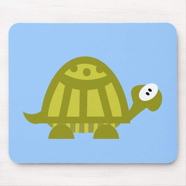 Green Turtle Mouse Mat (Front)
