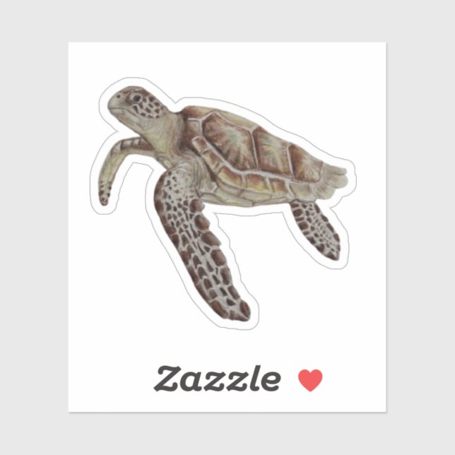 Green Turtle Sticker (Sheet)
