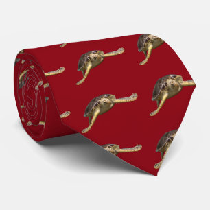 Green turtle tie