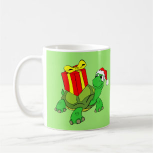 Green Turtle w/Christmas Gift Classic Mug