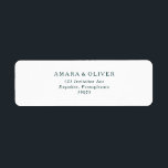 Green Typography Return Address Label<br><div class="desc">This green typography return address label is great for a simple and elegant wedding. The green and white vintage typography gives it a classy formal touch. Keep it as is,  or choose to personalise it with artwork or graphics of your choice.</div>