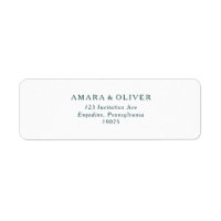 Green Typography Return Address Label
