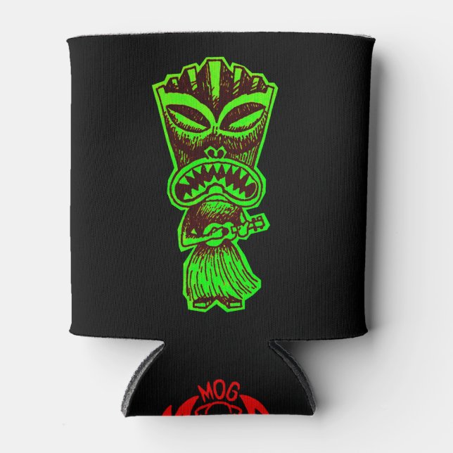 Green Uka Tiki  Can Cooler (Front)