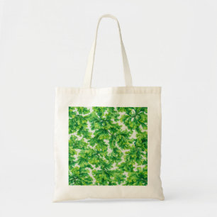 Green Ulva Sea Lettuce Watercolor Botanical Tote Bag