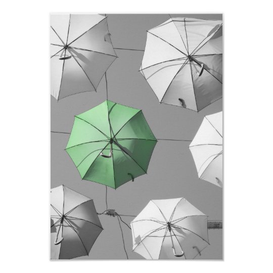Green Umbrella Invitation