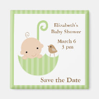 Green Umbrella Neutral Baby Shower
