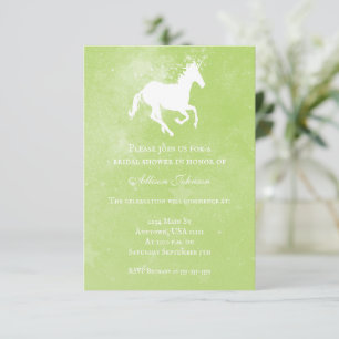 Green Unicorn Bridal Shower Invite