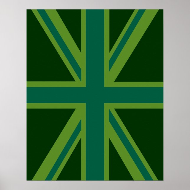 Green Union Jack Flag Decor (Front)
