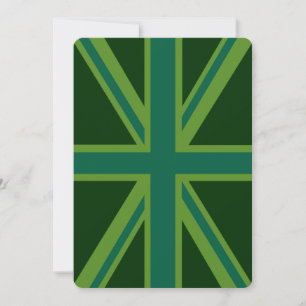 Green Union Jack Flag Decor
