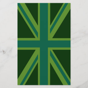 Green Union Jack Flag Decor