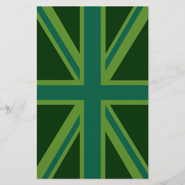 Green Union Jack Flag Decor (Front)