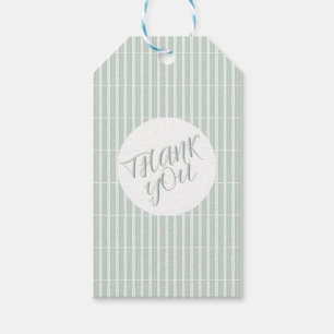 Green Unique Stripes Gift Tags