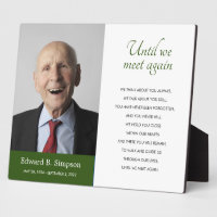 Green Until We Meet Again Memorial Poem With Photo