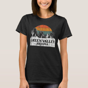 Green Valley AZ Arizona Vintage sunset cactus mou T-Shirt