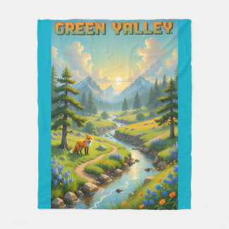 Green Valley Fleece Blanket
