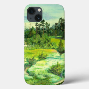 green valley painting Watercolor iPhone 13 Case