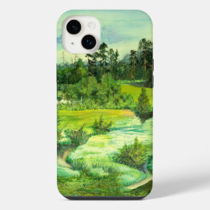 green valley painting Watercolor iPhone 14 Plus Case