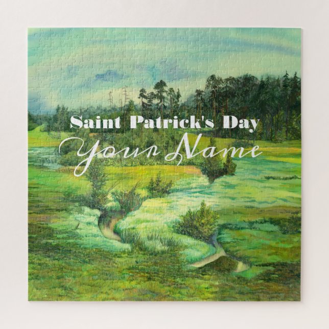 green valley painting Watercolor  Jigsaw Puzzle (Vertical)