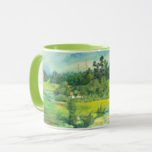 green valley Watercolor Mug