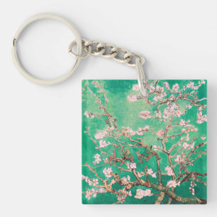 Green Van Gogh Almond Blossoms Key Ring