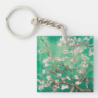 Green Van Gogh Almond Blossoms Key Ring