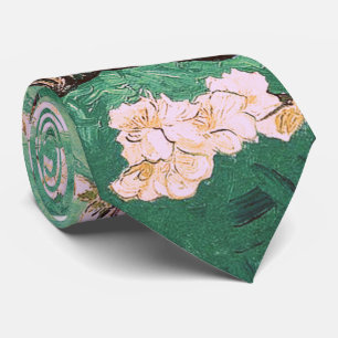 Green Van Gogh Almond Blossoms Tie