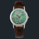 Green Van Gogh Almond Blossoms Watch<br><div class="desc">Enjoy the romantic floral scene of Vincent Van Gogh's Almond Blossoms

watch,  wristwatch,  van gogh,  vincent van gogh,  flowers,  floral,  almond blossoms,  elegant,  gifts for her,  cheap gifts,  green</div>