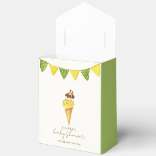 Green Vanilla The Scoop Ice Cream Baby Shower Favour Box